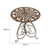 The Complete Garden Edelweiss Metal Outdoor Side Table