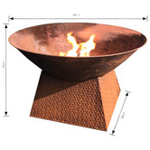 The Complete Garden 80cm Rust Idris Fire Pit