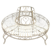 The Complete Garden Dalby Antique Cream Tree Surround Bench