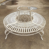 The Complete Garden Dalby Antique Cream Tree Surround Bench