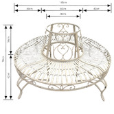 The Complete Garden Dalby Antique Cream Tree Surround Bench