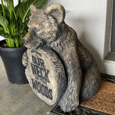 The Complete Garden Kuma Welcome Bear Fibrestone Statue