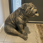The Complete Garden Clifford Bulldog Fibrestone Statue