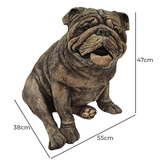 The Complete Garden Clifford Bulldog Fibrestone Statue