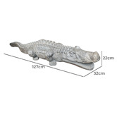 The Complete Garden Ripley Crocodile Fibrestone Statue