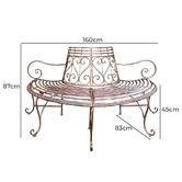 The Complete Garden 2 Seater Concord Half Tree Surround Bench