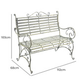 The Complete Garden 2 Seater Esther Steel Outdoor Garden Bench