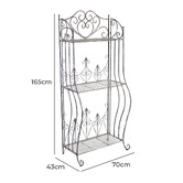 The Complete Garden 3 Tier Brianna Steel Outdoor Shelf
