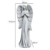 The Complete Garden Seraph Praying Angel Fibrestone Garden Statue