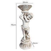 The Complete Garden Fargo Boy with Planter Fibrestone Garden Statue