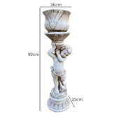 The Complete Garden 92cm Fargo Boy with Planter Fibrestone Garden Statue
