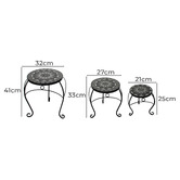 The Complete Garden 3 Piece Compton Outdoor Side Table Set