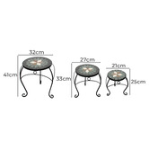 The Complete Garden 3 Piece Mondavi Outdoor Side Table Set