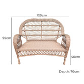The Complete Garden Torrance PE Rattan Garden Bench