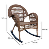 The Complete Garden Torrance PE Rattan Rocking Chair