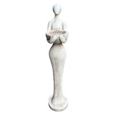 The Complete Garden Solmara Lady Fibrestone Bath &amp; Feeder Statue