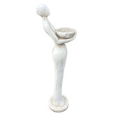 The Complete Garden Solmara Lady Fibrestone Bath &amp; Feeder Statue