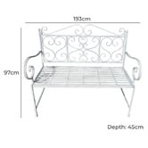 The Complete Garden Saeriel Steel Garden Bench