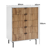 Cape Furniture Terra 5 Drawer Tallboy