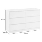 Cape Furniture Alliona 6 Drawer Chest