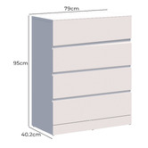 Cape Furniture Alliona 4 Drawer Tallboy