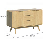 Cape Furniture Nairobi 3 Drawer 2 Door Sideboard