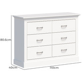 Cape Furniture Noelle 6 Drawer Chest