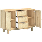 Cape Furniture Dakila 3 Drawer 2 Door Rattan Sideboard
