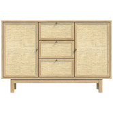 Cape Furniture Dakila 3 Drawer 2 Door Rattan Sideboard