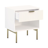 Cape Furniture Lilah 1 Drawer Ribbed Bedside Table