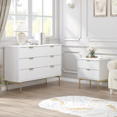 Cape Furniture Lilah 6 Drawer Ribbed Dresser