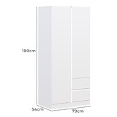 Cape Furniture Alliona 2 Door &amp; 2 Drawer Wardrobe with Shelves
