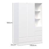 Cape Furniture Alliona 2 Door 4 Drawer Wardrobe