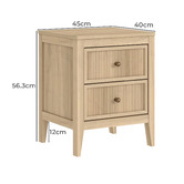 Cape Furniture Perkins 2 Drawer Bedside Table