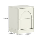 Cape Furniture Graciel 2 Drawer Bedside Table
