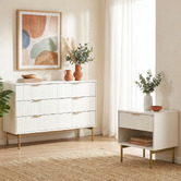 Cape Furniture Lilah 6 Drawer Ribbed Dresser