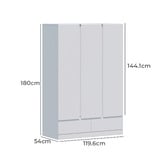 Cape Furniture Corin 3 Door 2 Drawer Wardrobe