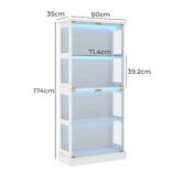 Cape Furniture Soren 4 Tier Display Cabinet with LED
