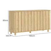 Cape Furniture Elian Fluted 4 Door Sideboard
