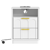 Cape Furniture Crescentia Bedside Table with Charging Station