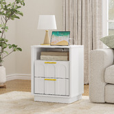 Cape Furniture Crescentia Bedside Table with Charging Station
