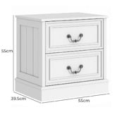 Cape Furniture Ludolf 2 Drawer Bedside Table