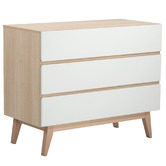 Babyrest Babyrest 2 Piece White &amp; Natural Tommi Cot &amp; Chest of Drawers Set