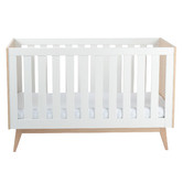 Babyrest Babyrest 2 Piece White & Natural Tommi Cot & Chest of Drawers ...