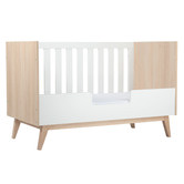 Babyrest Babyrest 2 Piece White &amp; Natural Tommi Cot &amp; Chest of Drawers Set