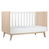 Babyrest Babyrest 2 Piece White &amp; Natural Tommi Cot &amp; Chest of Drawers Set