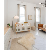 Babyrest Babyrest 2 Piece White &amp; Natural Tommi Cot &amp; Chest of Drawers Set