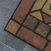 Matfx Brown Blocks Welcome Doormat