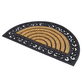 Matfx Coir &amp; Rubber Scroll Curved Doormat