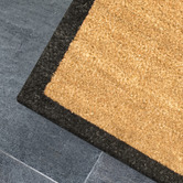 Matfx Black Bordered Coir Doormat
